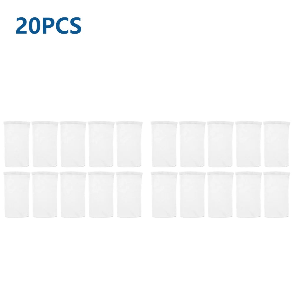 100-10PCS Pool Skimmer Socks Fish Tank Mesh Bag Round Swimming Pool Mesh Filter Cleans Debris and Leaves Baskets Filters