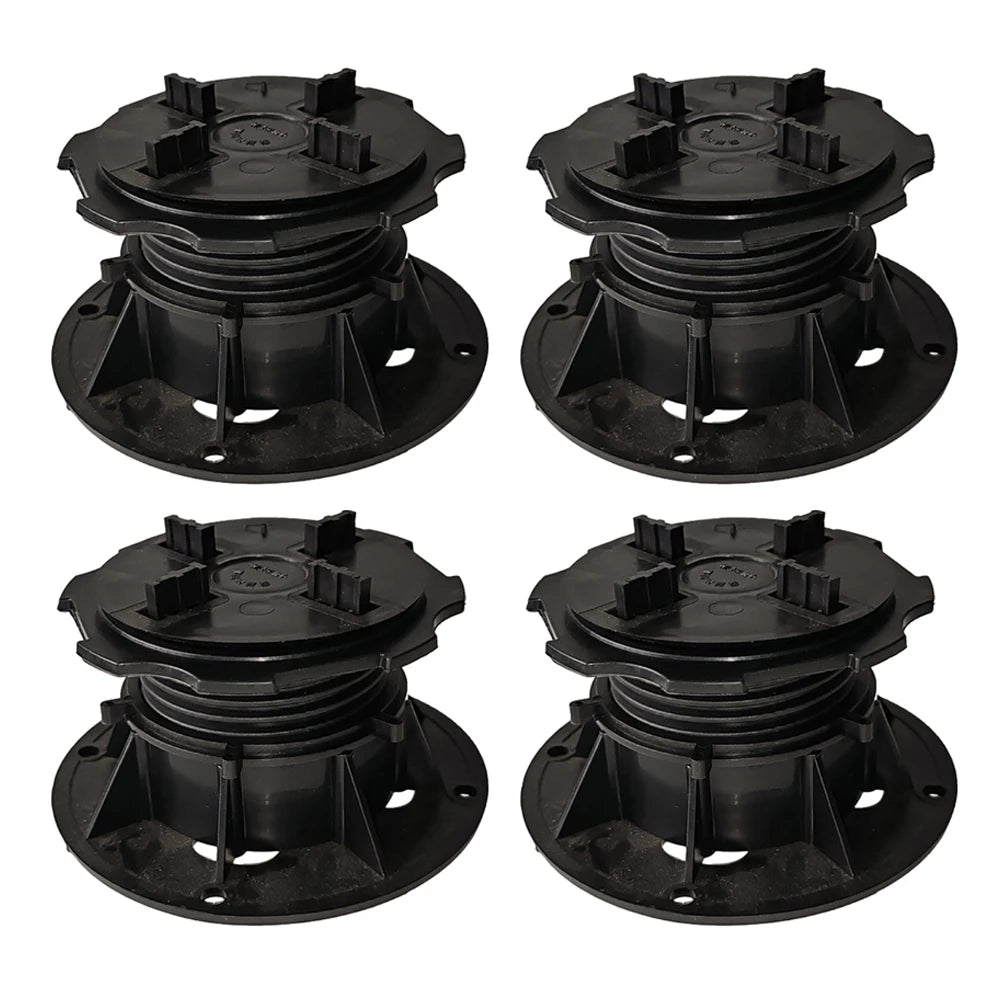 4pcs Height-adjustable Floor Balance Support Pedestal Bearing Decking Boards Slab Bearing Terrace Bearing Weatherproof Tools