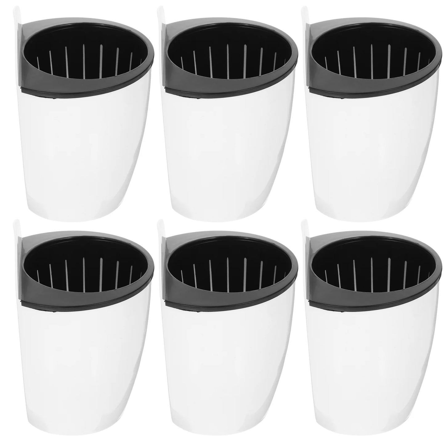 7 Pcs Flowerpot Pots Wall-mounted Self Watering Plastic Planters for Plants