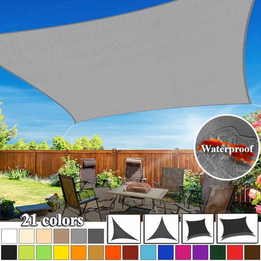 Waterproof Sun Shade Sail Rectangle Square Triangle Garden Sun Shelter UV Block Pool Shade Cloth Canopy Camping Hiking Tents