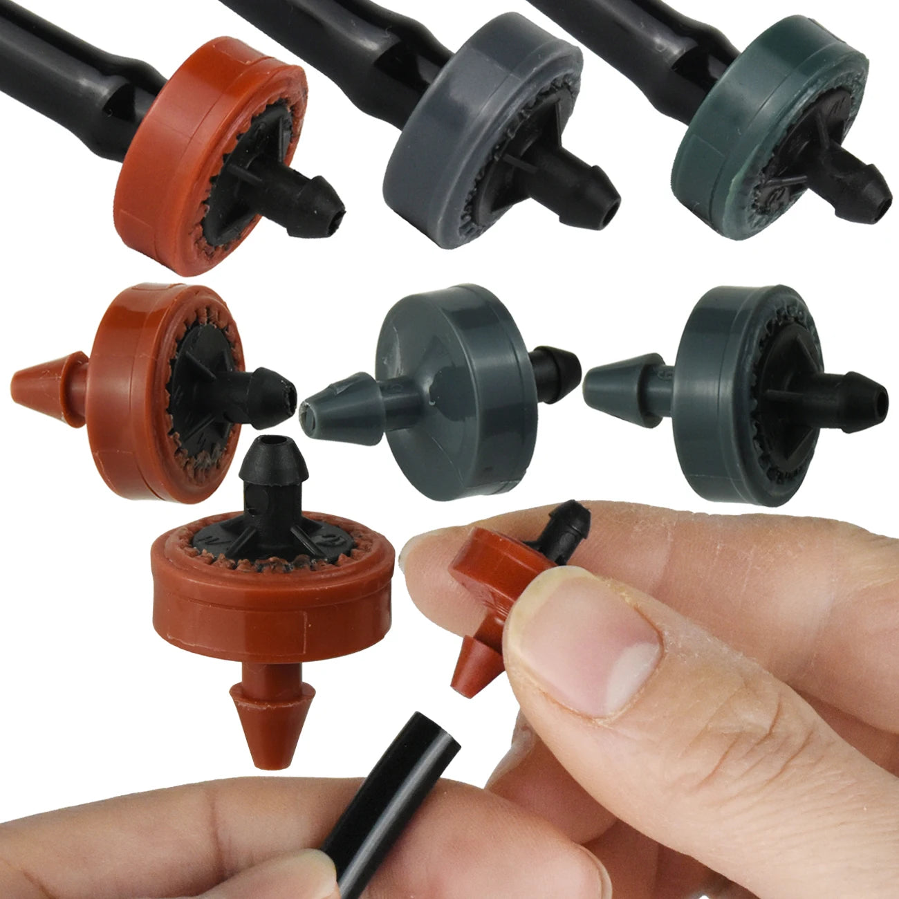 20-200pcs 2L 4L 8L 1/4'' Garden Drip Irrigation Dripper Automatic Steady Flow Water Saving Dropper  Nozzle for Greenhouse Bonsai