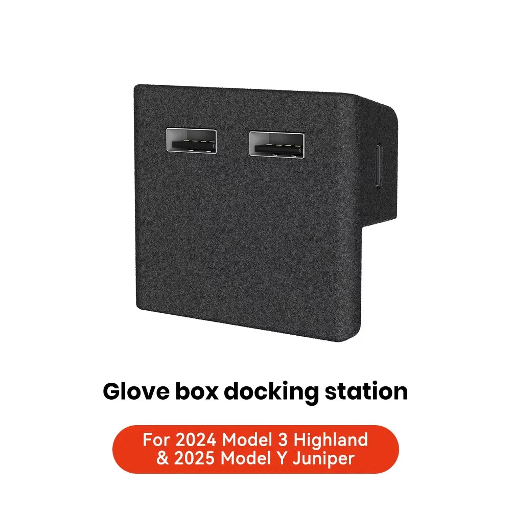 YZ For Tesla Model 3 Y Highland Juniper Central Control Glove Box Storage Box Car Storage Box Interior Interior Accessories