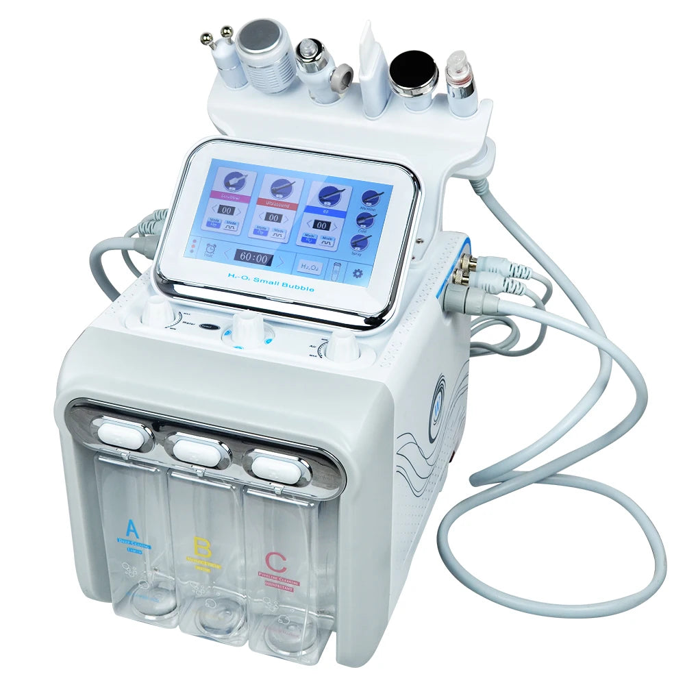 6 in 1 Hydro Microdermabrasion Aqua Peeling H2O2 Facial Machine Hydra Water Dermabrasion Peel Oxygen Jet Beauty Equipment