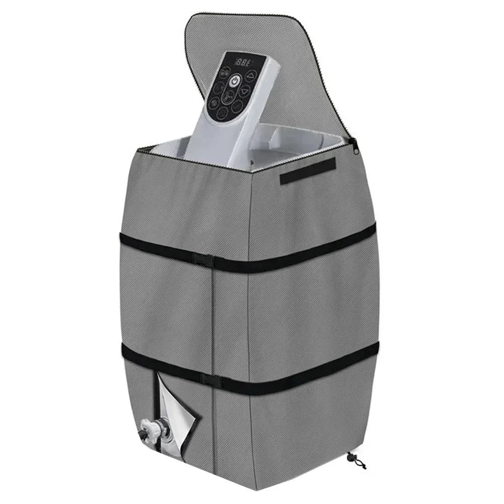 43x38x54cm Inflatable Spa Water Heater Pump Cover Black/Grey Heavy Duty Weatherproof Water Resistant Cover For Hot-Tub