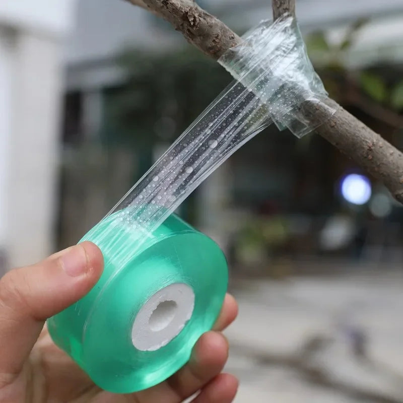 100/500m PE Grafting Tape Film Stretchable Self-adhesive Garden Tree Roll Tape Plants Seedlings Vine Tomato Grafting Accessories