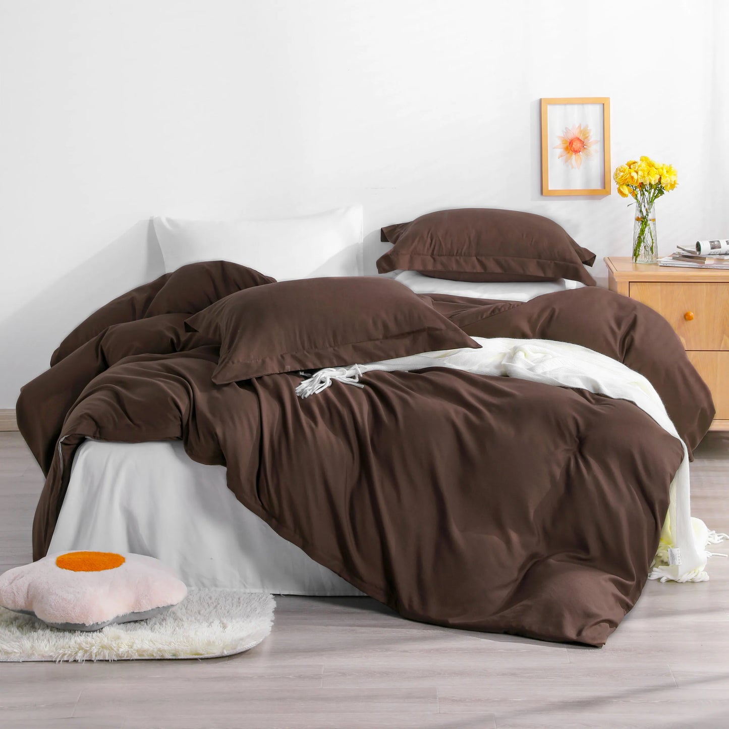 Ntbay 3-Piece Ultra Soft Microfiber Duvet Cover Set, nclude with Corner Ties and Pillow Shams