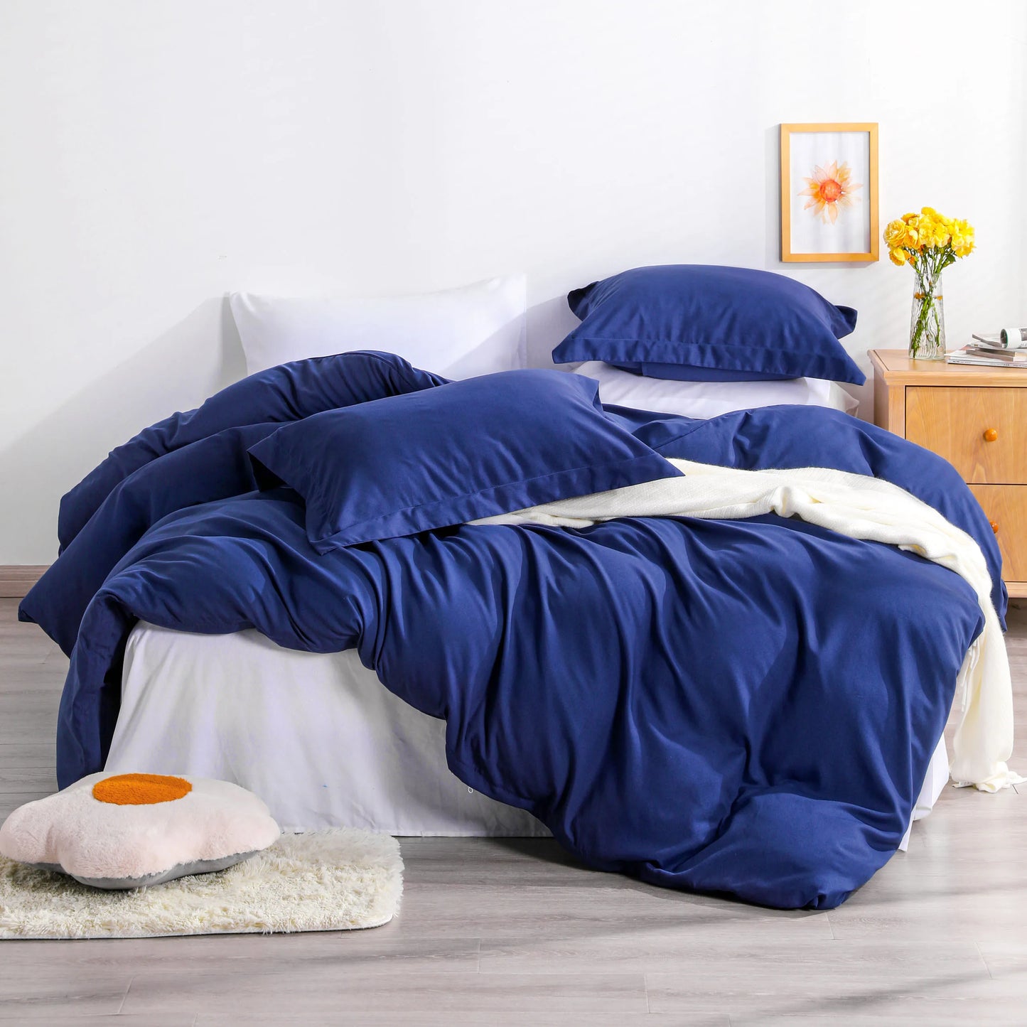Ntbay 3-Piece Ultra Soft Microfiber Duvet Cover Set, nclude with Corner Ties and Pillow Shams