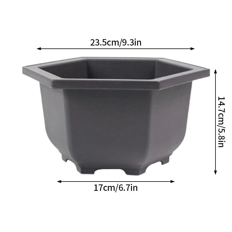 Rectangular Flowerpots Plastic Bonsai Plants Pot Square for Flower Balcony Garden Yard Landscape Bonsai Pot Trays Home Decor
