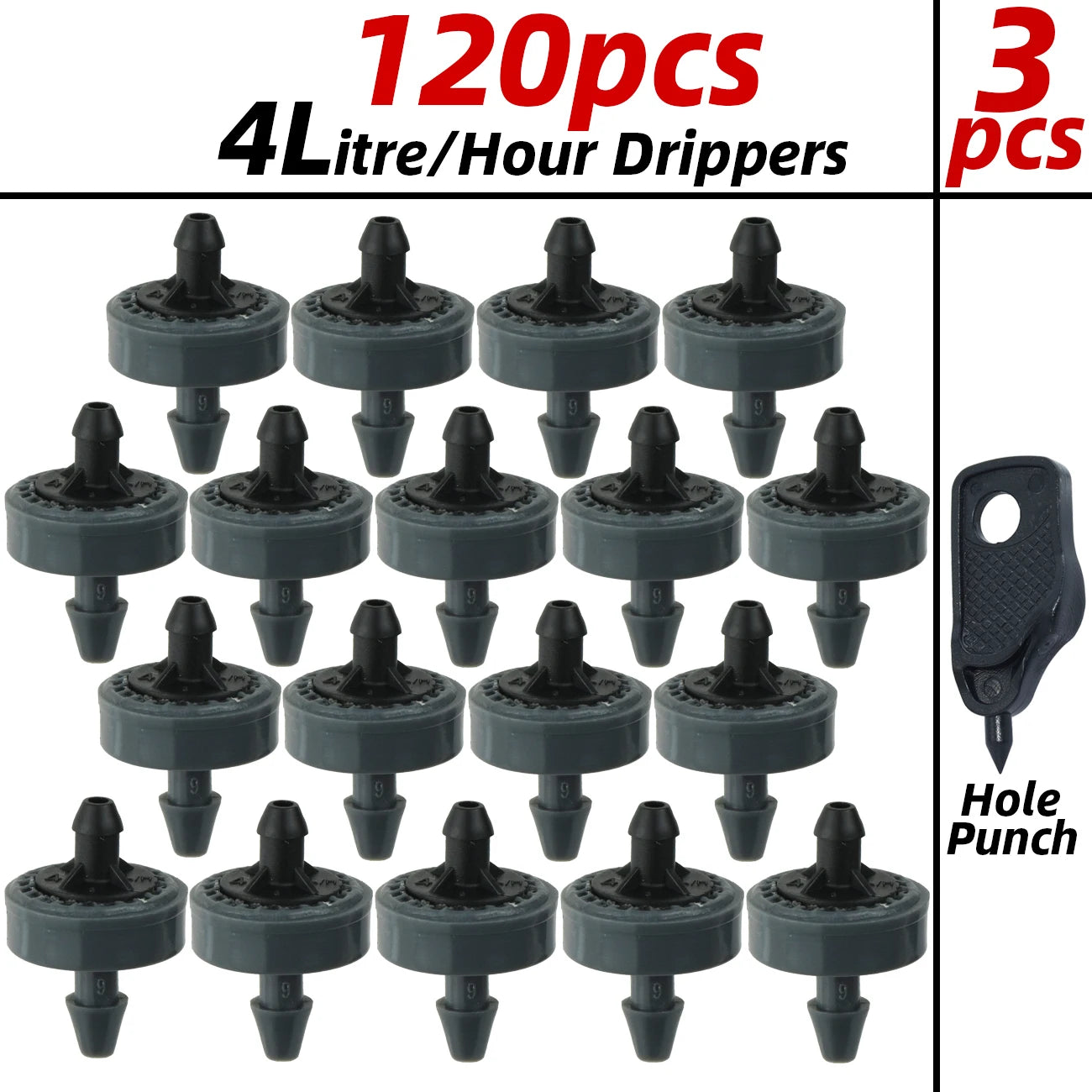 20-200pcs 2L 4L 8L 1/4'' Garden Drip Irrigation Dripper Automatic Steady Flow Water Saving Dropper  Nozzle for Greenhouse Bonsai