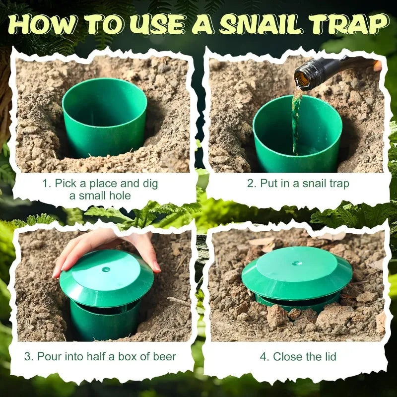 Snail Trap Catcher Garden Slug Cage Reusable Pests Bait Station Tools Reject Pest Repeller Snail Trap Snail Cage Farm Protector