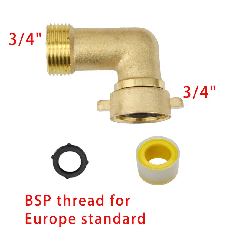 Heavy Duty Brass 1-2-4 way Splitter Garden Hose Hexagonal Connector with Comfortable Grip Shut Off Valves Adapter for Water Tap