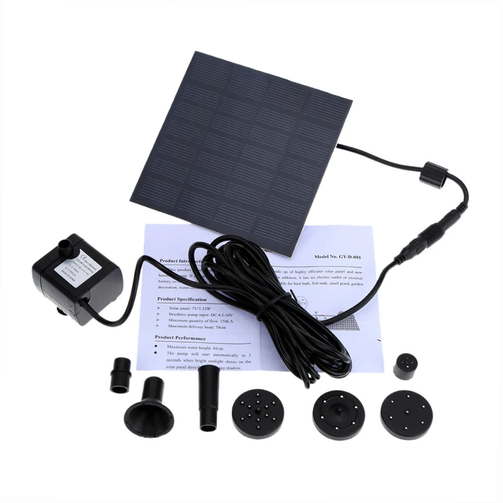 Decdeal Solar Powered Water Pump