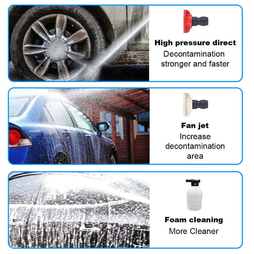 300W 30Bar Cordless High Pressure Car Washer Spray Water Gun 12000mAh