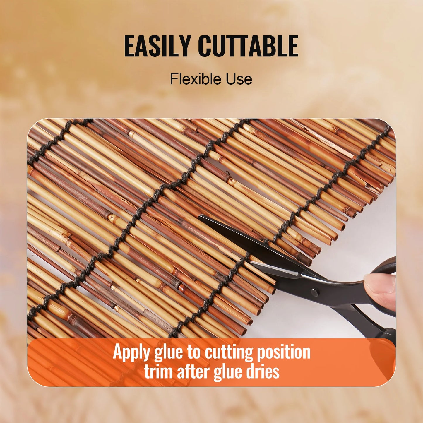 VEVOR Natural Reed Fencing 3.3 ft x 13.3 ftBalcony Reed Fence Roll for Outdoor Backyard Patio Decorative Fence Fencing Divider