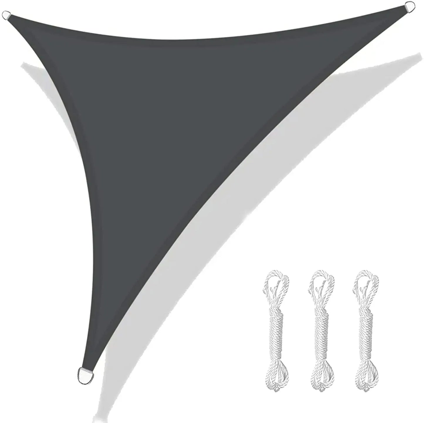 5/3.6/3/2M Triangle Shade Sail Waterproof Sunshade Sail Canopy 98%UV Block Awning with Free Rope for Garden Patio Pergola Gazebo