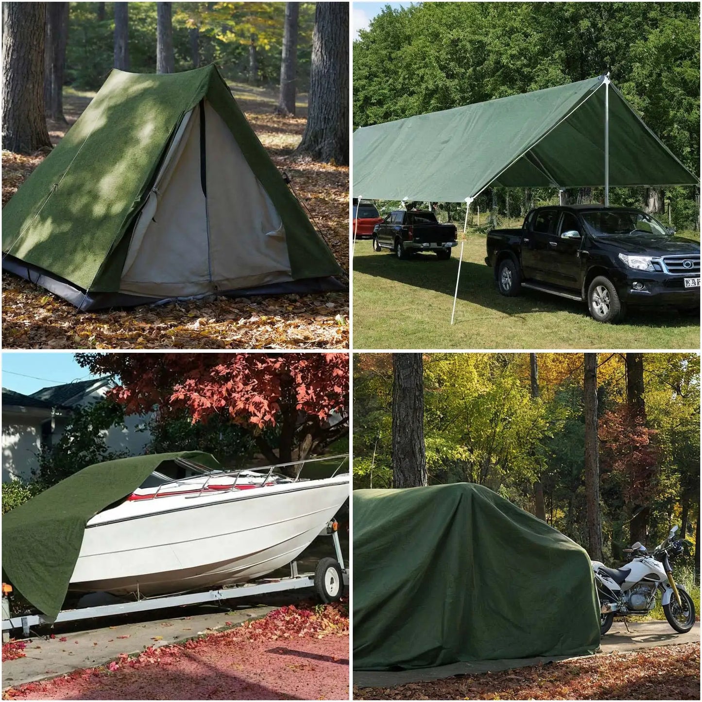 Canvas Tarp with Rustproof Grommets 450gsm Heavy Duty Multipurpose Tarpaulin Cover for Canopy Tent  Roof Camping Woodpile