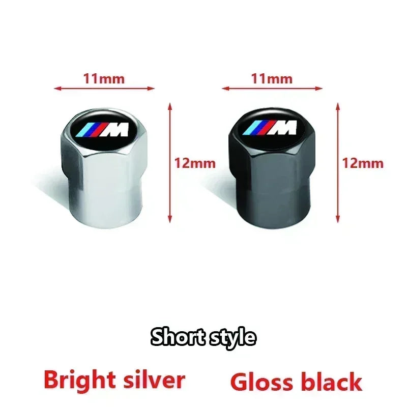 4Pcs Car Wheel Tire Valve Caps for BMW M Series & Models