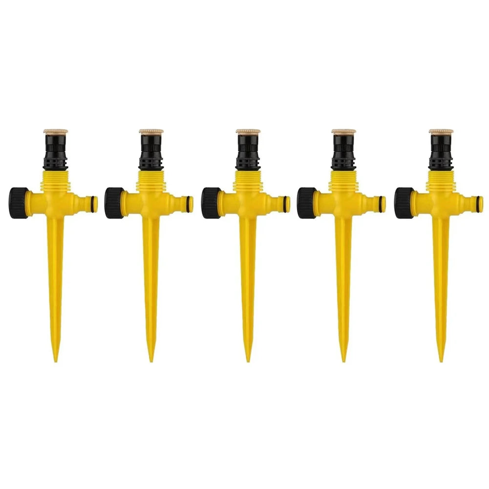 5pcs Household Sprinkler Automatic Irrigation Equipment Watering Sprinkler 360 Degree Rotation Corrosion Resistant For Garden