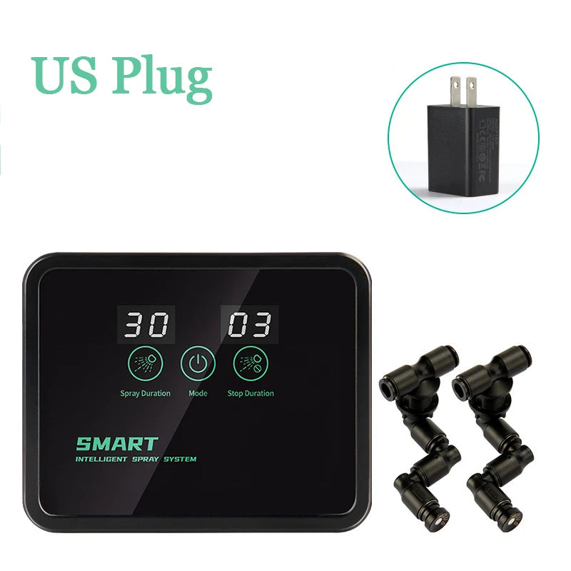 Intelligent Reptile Fogger Terrariums Humidifier Electronic Timer Automatic Mist Rainforest Spray System Kit Sprinkler Control