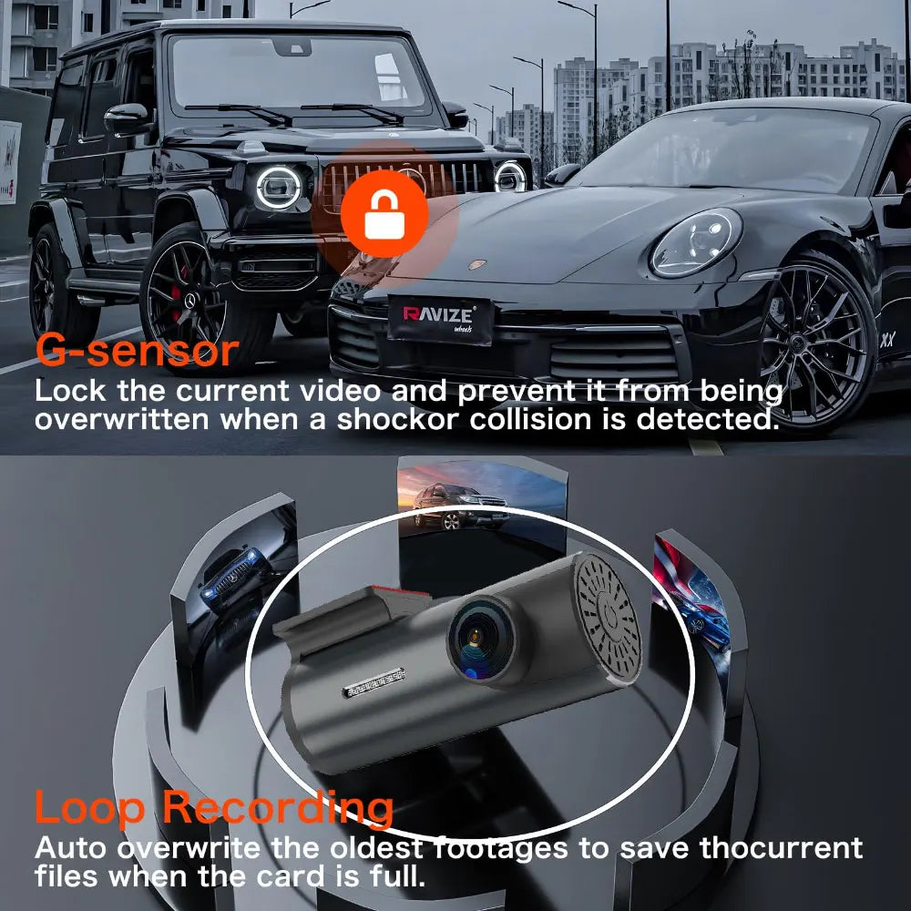 Dash Cam 4K WiFi GPS Dash Camera for Cars Mini Front Car DVR 24H Parki