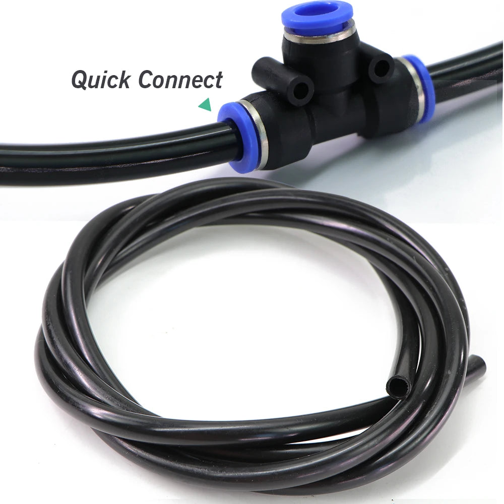 10/20/30/50M OD-6mm 8mm 12mm Black PE Garden Hose Pressure-Proof 4/6mm 5/8mm 9/12mm Drip Irrigation Pipe 3/8" 1/4" Watering Tube