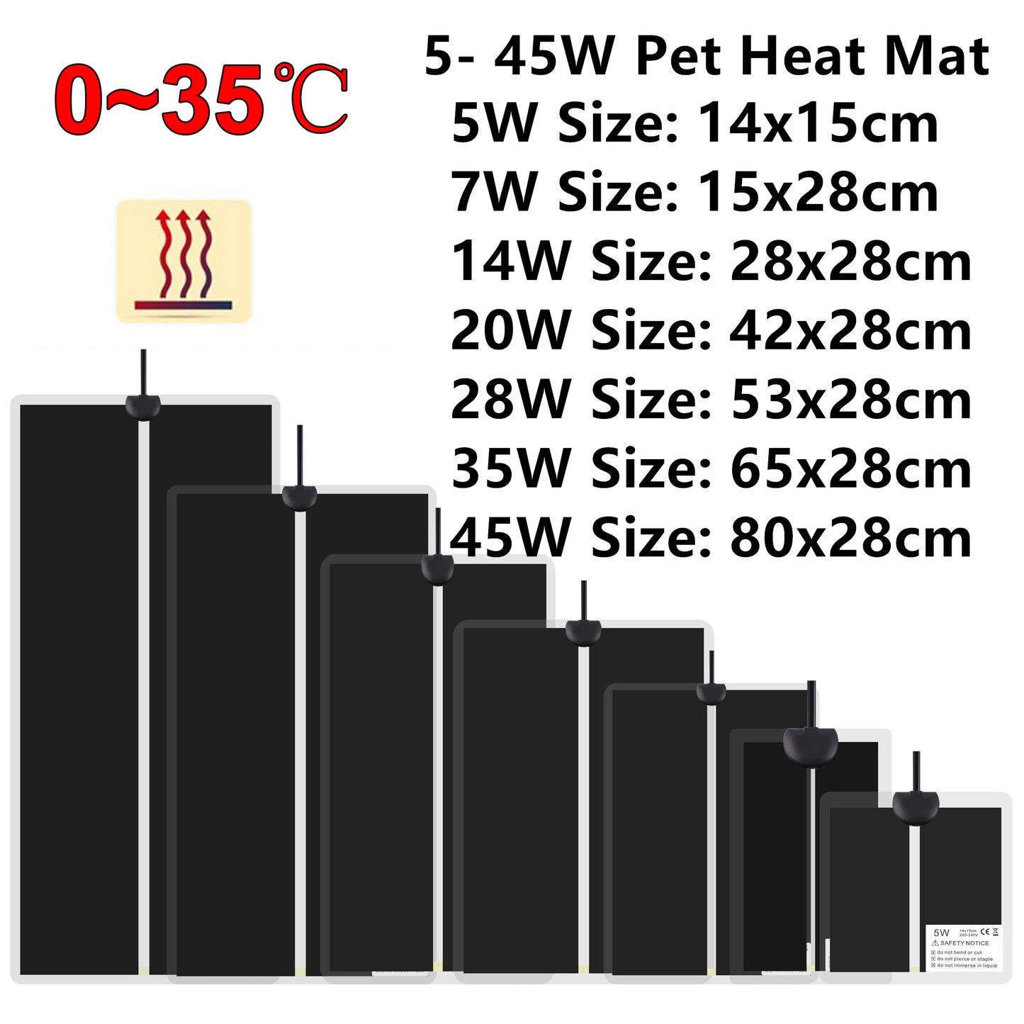 5~45W Seedling Heat Mat 220V~240V Plant Seed Germination Propagation Warm Pad Plant Flower Vegetable Winter Anti-cold Heat Mat