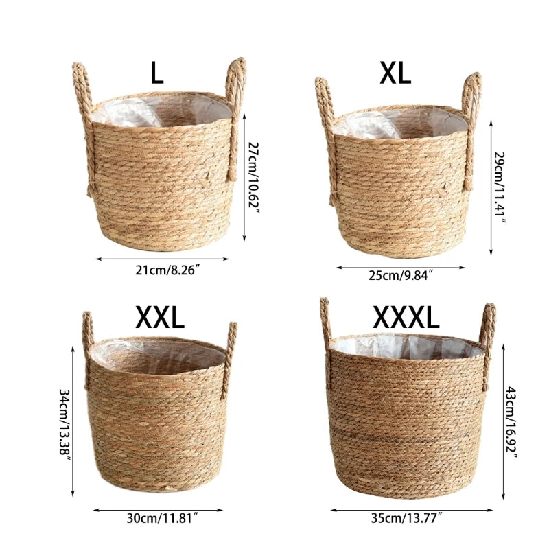 Houseplan Pots Woven Straw Flower Pots Basket Planter Hand Woven Plant Pots