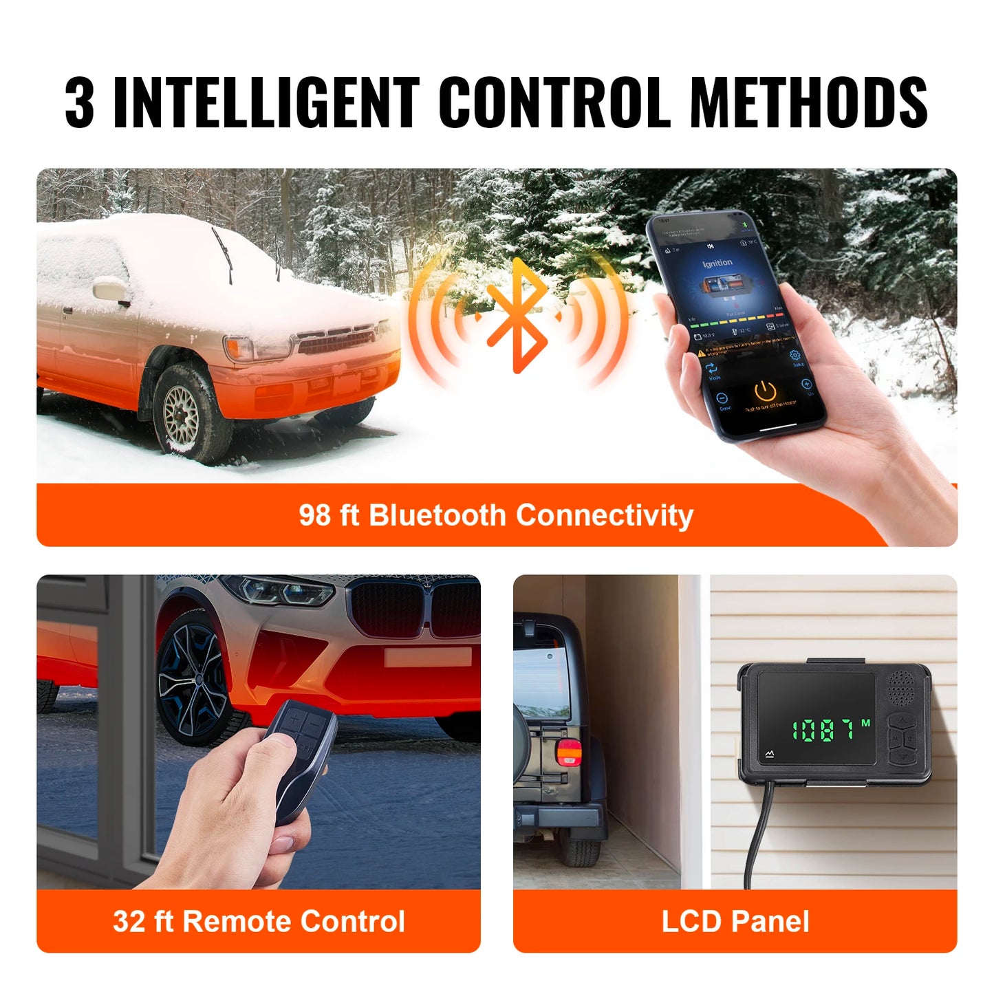 VEVOR Diesel Air Heater - Bluetooth App Control RV & Van