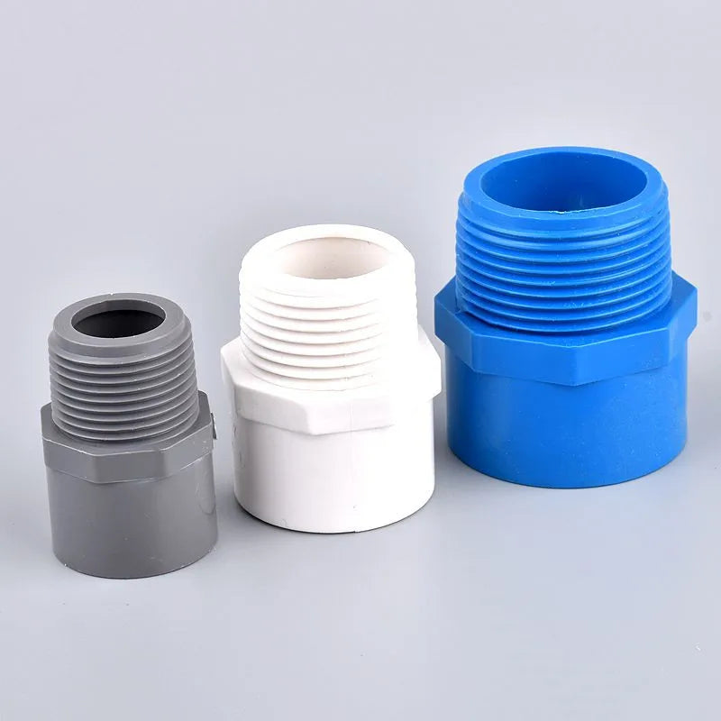 1/2" ~2.5" Male/Female Thread to Inner Diameter 20~75mm PVC Water Connector Aquarium Fish Tank Irrigation Water Pipe Fitting