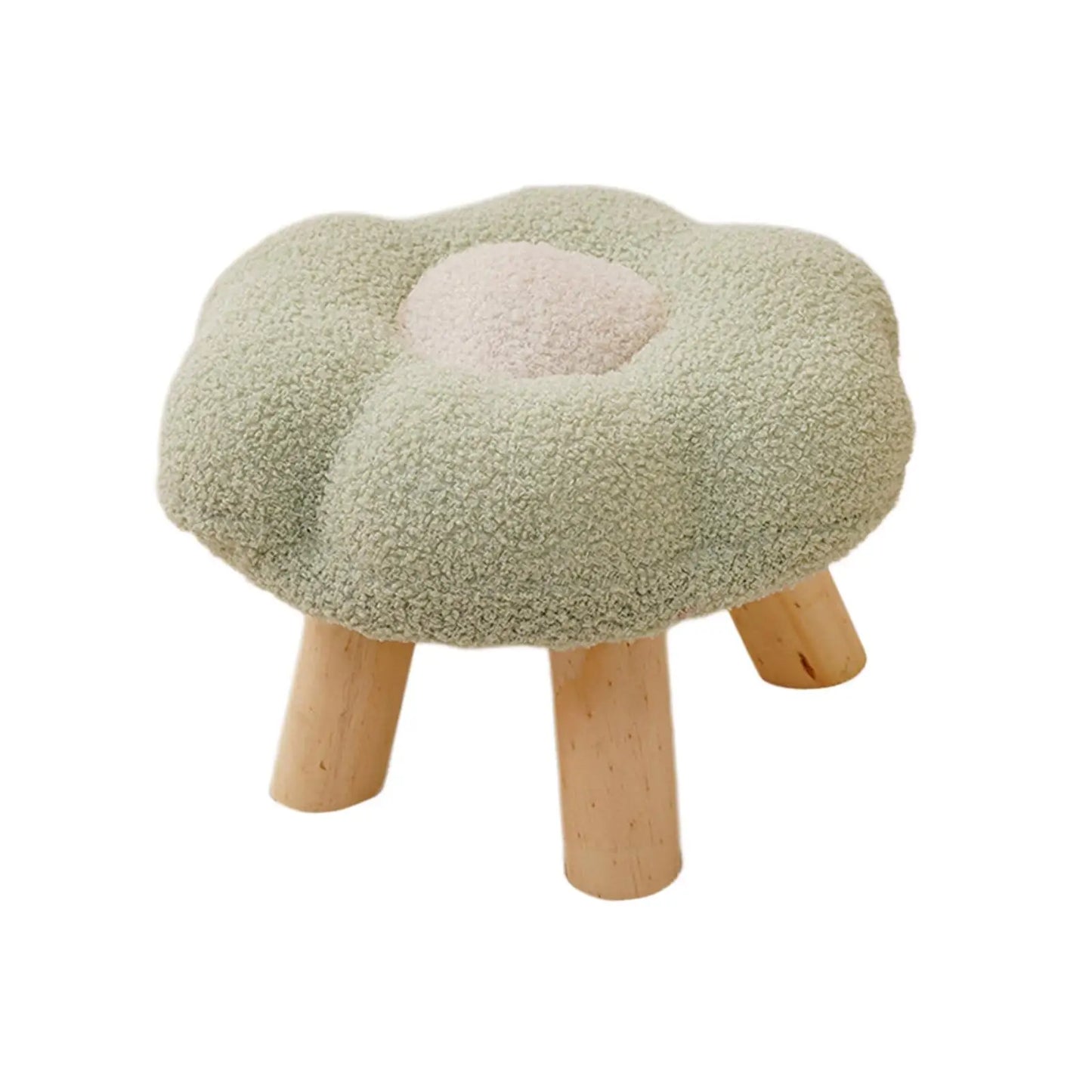 Footrest Pouf Cartoon Flower Shaped Sofa Footstool for Playroom Bedside Porch
