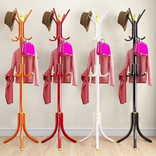 2022Standing Coat Rack Wall Entrance Shoe Rack Metal Stand for Furniture on Wheels Hanger Floor Clothes Wardrobes Clothing Shelf