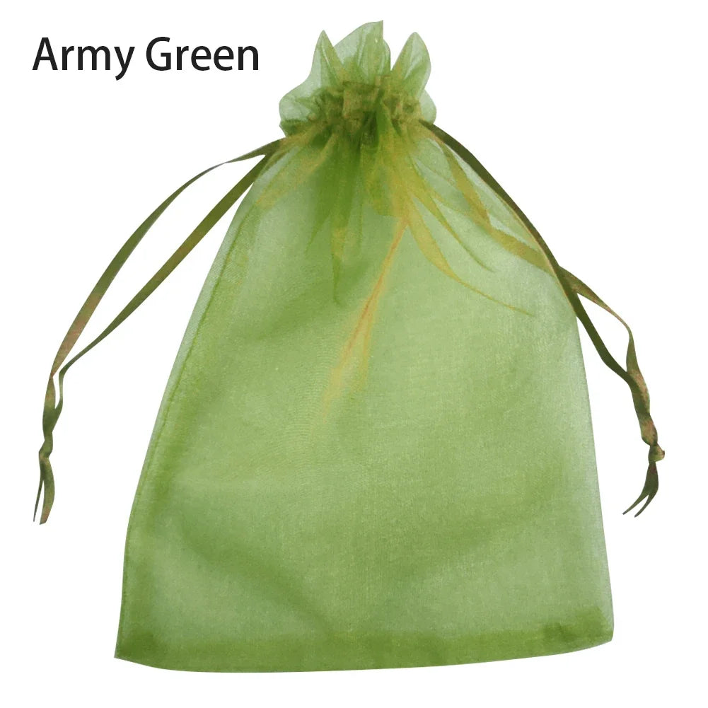 50/100Pcs Fruit Grape Protection Bags With Drawstring Garden Mesh Netting Bags Plant Cover Mesh Bag for Fruit Flower Vegetables