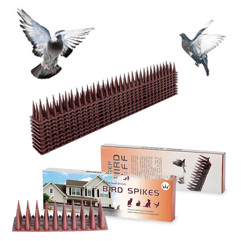43CM Plastic Anti-Bird Spikes Bird Repeller Anti-theft Bird Proof Prevent Pigeon Cat Thorn Boxed Package Pest Control Tools