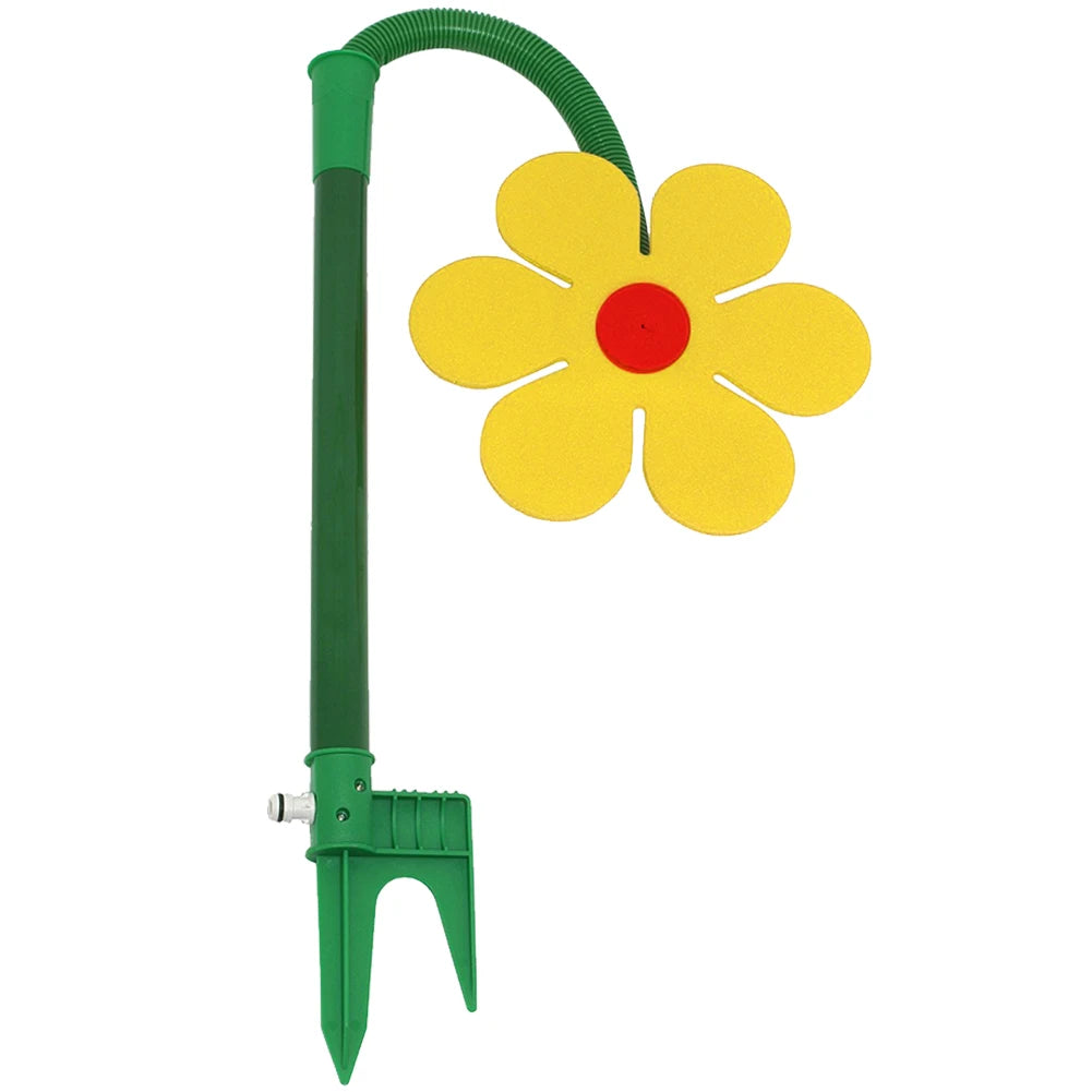 Crazy Spin Sprinkler Flower Shape Dancing Daisy Sprinklers 720 Rotating Water Spray Toy Garden Decor Irrigation Tool