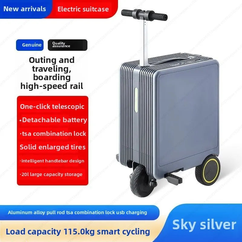 Electric luggage case for riding and walking, can be used by 2 people, new style 20-inch trolley case