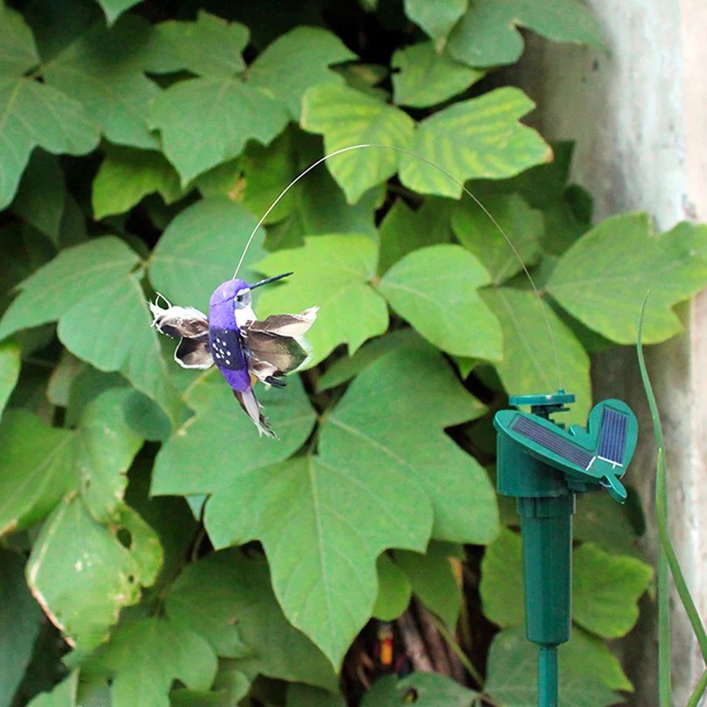 5-1PC Solar Powered Flying Wobble Butterfly Bird Garden Animal Fluttering Butterfly Dancing Ornaments Outdoor Decor Lawn Decor