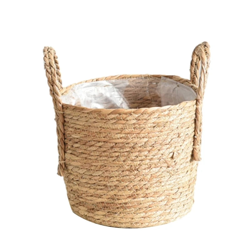 Houseplan Pots Woven Straw Flower Pots Basket Planter Hand Woven Plant Pots