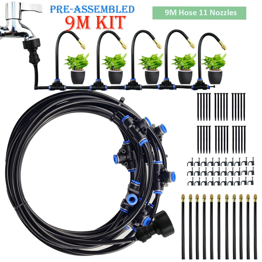 DIY 5-20M Free Bending Universal Spray Kit for Backyard Garden Irrigation Sprinkler Dust Removal Misting Cooling Humidification