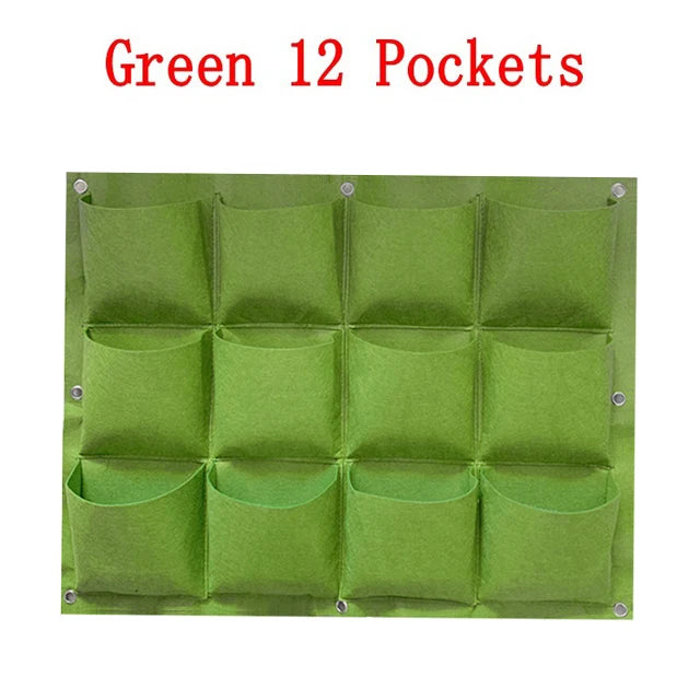 Black Green Wall Hanging Planting Bags Flower Pot Grow Bag Garden Planter Vertical Suculentas Plant Pot Home Decor Accessories