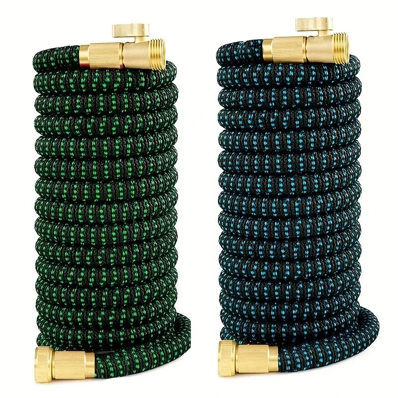Expandable Garden Hose with Brass Joint US3/4 TPE Inner Pipe 3x Expansion Irrigation Water Pipe for Home Outdoor