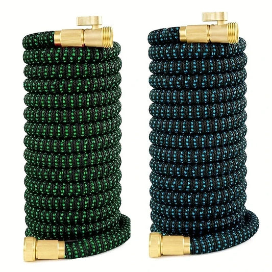 Expandable Garden Hose with Brass Joint US3/4 TPE Inner Pipe 3x Expansion Irrigation Water Pipe for Home Outdoor