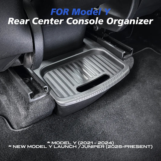 Rear Seat Storage Box for Tesla New Model Y 2025-2020 Launch Juniper Organizer Bins Backseat Trash Can Garbage Bag Tray