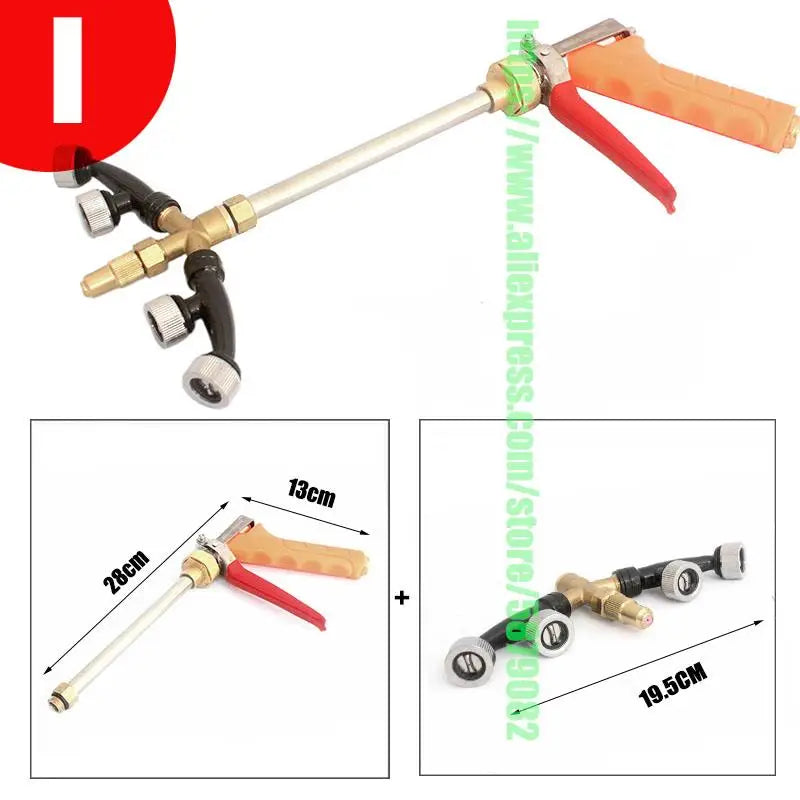 Fan Shaped High-pressure Spray Gun Large Area Combined Orchard Greenhouse Atomization Hand Pressure Sprinklers 1/4'' Adapter