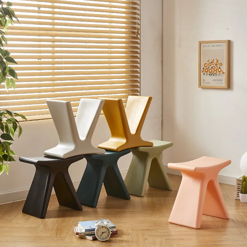 Wuli Nordic Household Shoe Changing Stool Creative Small Bench Modern Minimalist Small Stool Low Stool Special-shaped Stool 2024