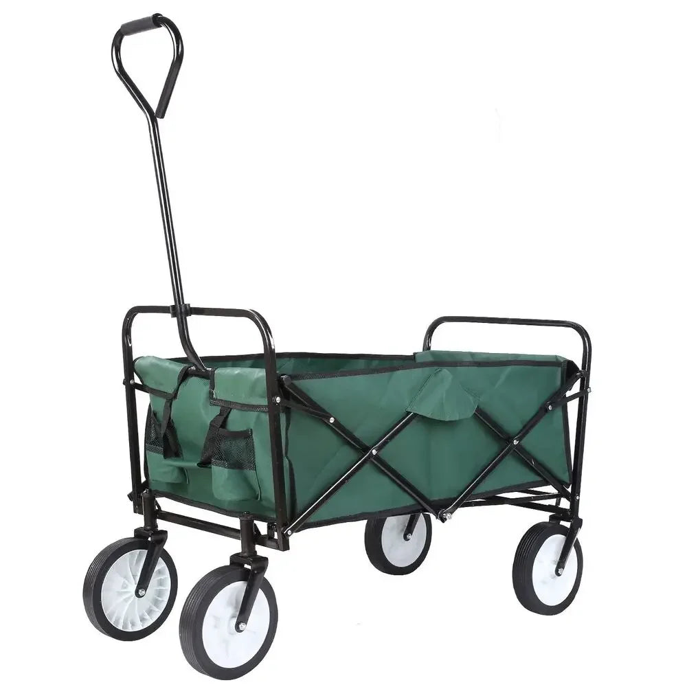 Collapsible Wagon Cart Beach Folding Utility Heavy Duty Camping Grocery Trolley Hand Garden Cart Outdoor Camping