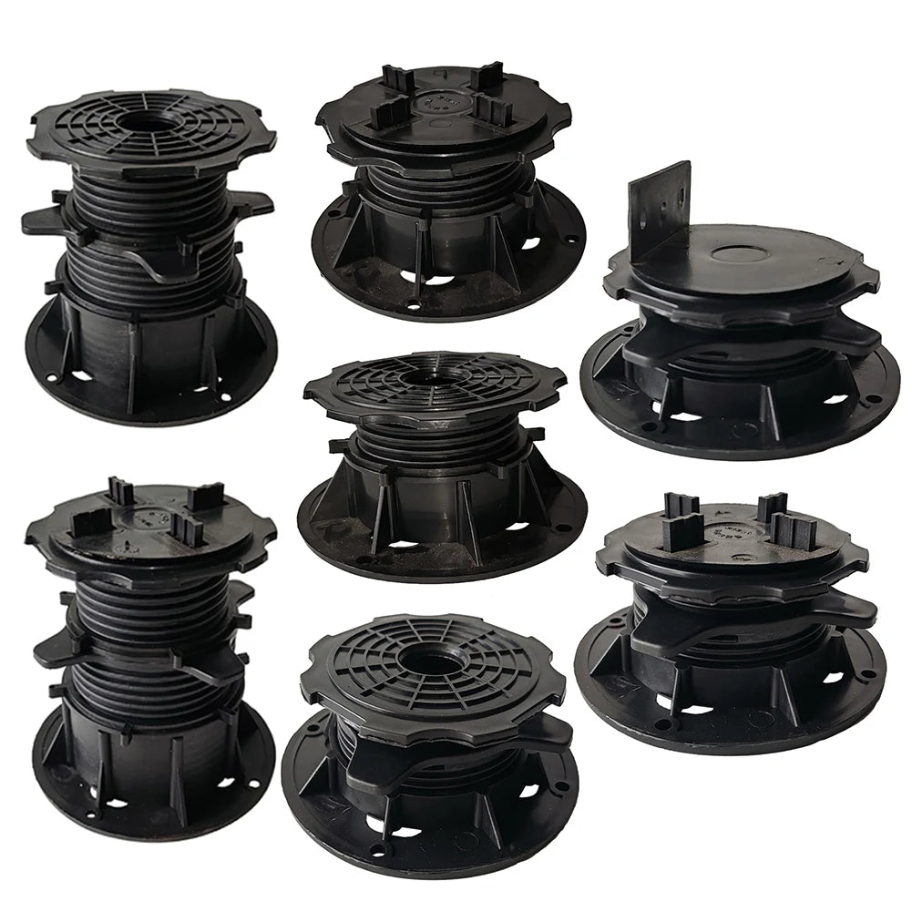 4pcs Height-adjustable Floor Balance Support Pedestal Bearing Decking Boards Slab Bearing Terrace Bearing Weatherproof Tools