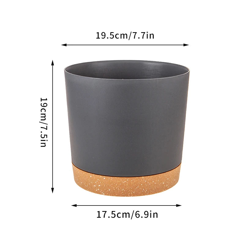 Self Watering Plant Pots Automatic Plastic Flowerpot Bottom Watering Planters with Saucer for Indoor Outdoor Plants Garden Decor