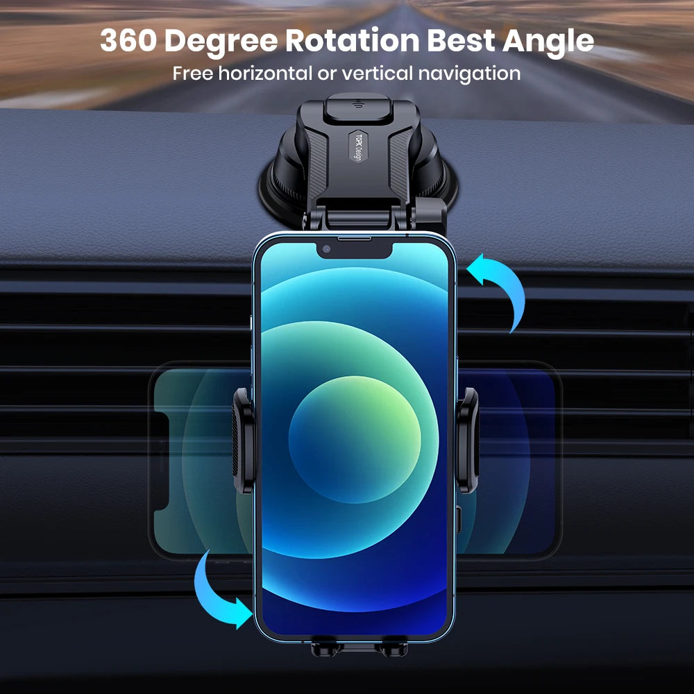 TOPK Universal Car Phone Holder Dashboard Mount for iPhone Android 360