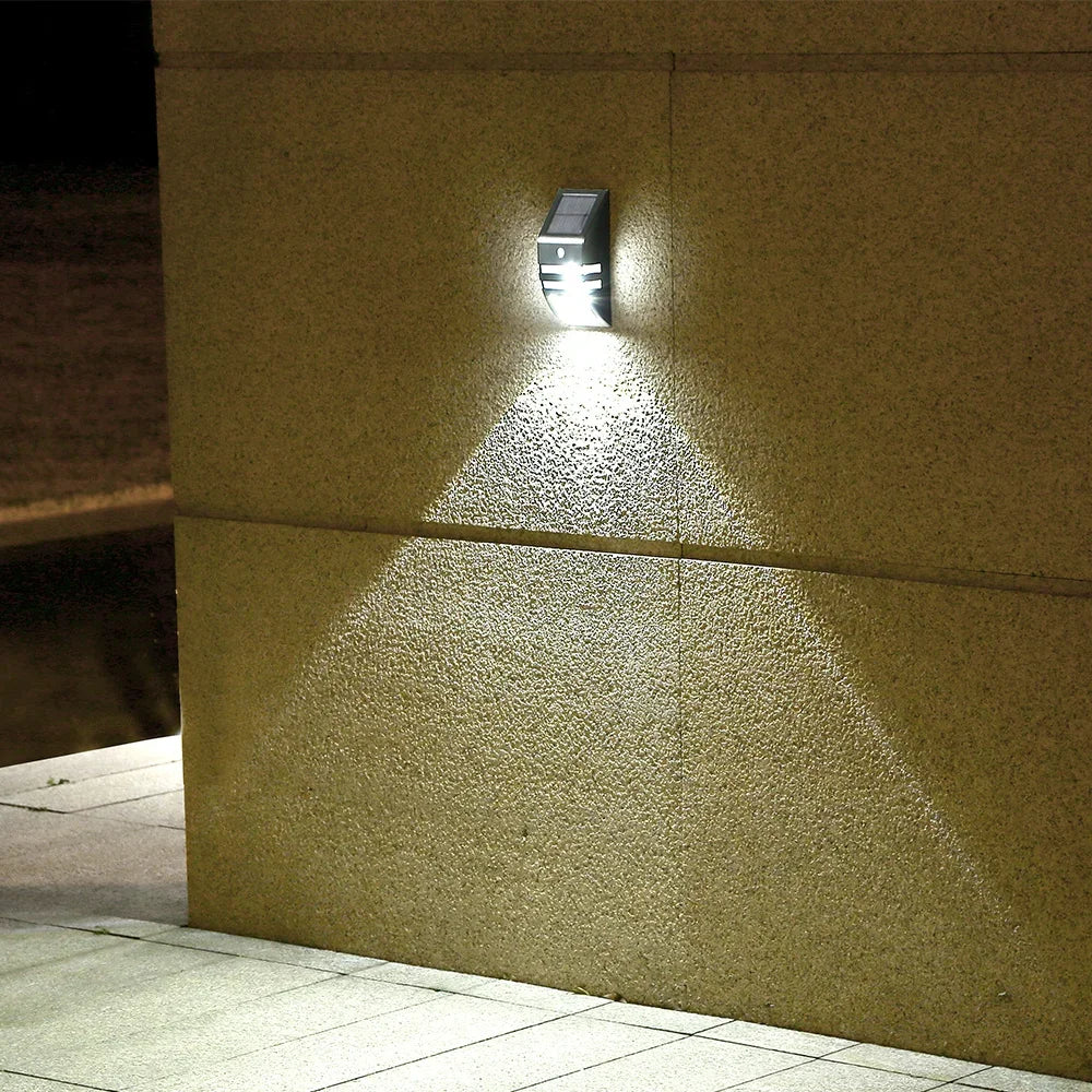 Motion Sensor LED Solar Light Outdoor Waterproof Garden Light Solar Powered Sconces Stair Fence Exterior Wall Lamps Porch Light