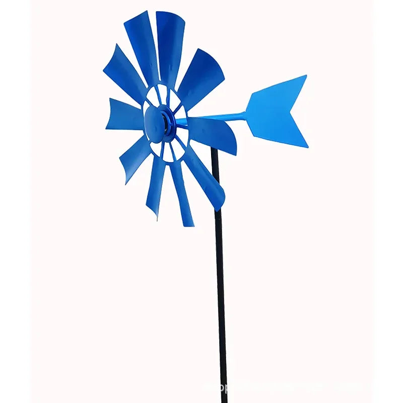 Wind Spinner Decorative Lawn Ornament Wind Mill Wind Sculpture Metal Windmill for Lawn Yard Outdoor Patio Decor Garden Windmill